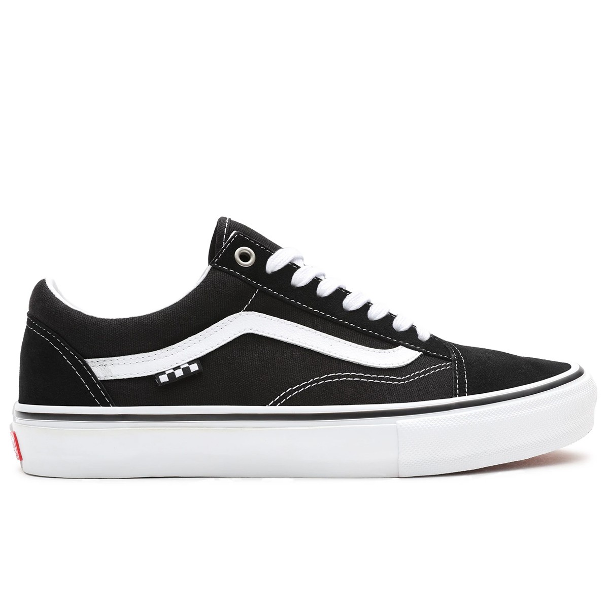 vans old skool black logo white skate shoes